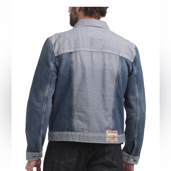 True Religion Two-Tone Blue Denim Jacket - Picture 2 of 2